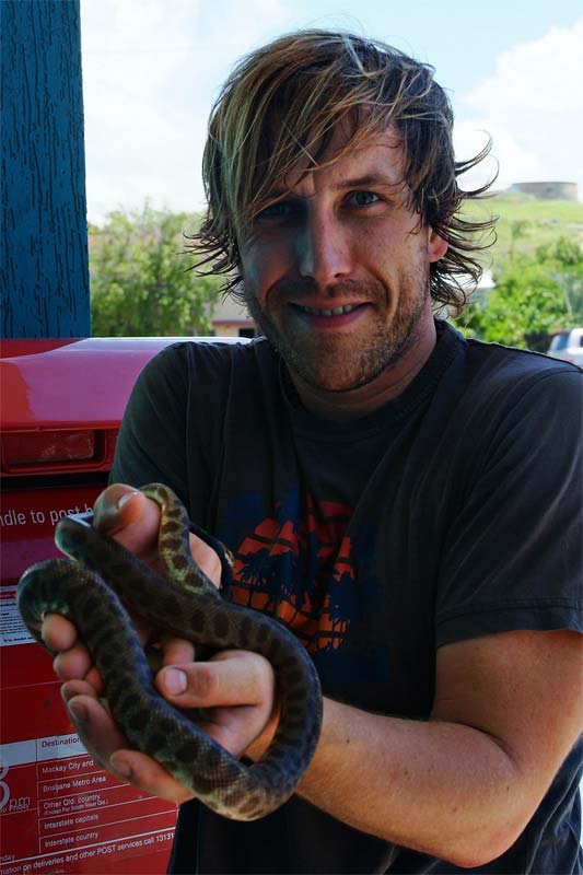 Bunki mit Western Python in Bowen, Queensland