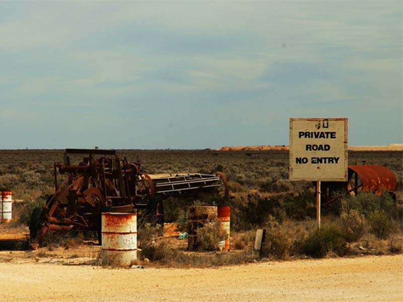 Privat Road Sign, Nullarborwüste